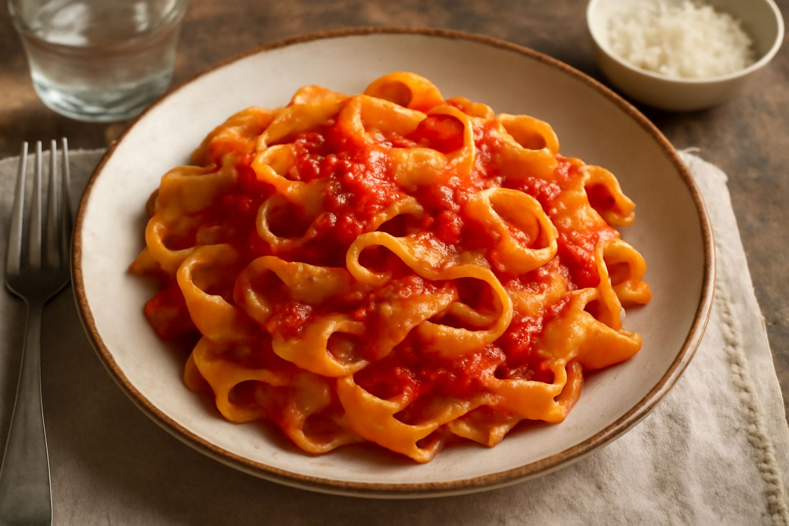 Pappardelle al pomodoro