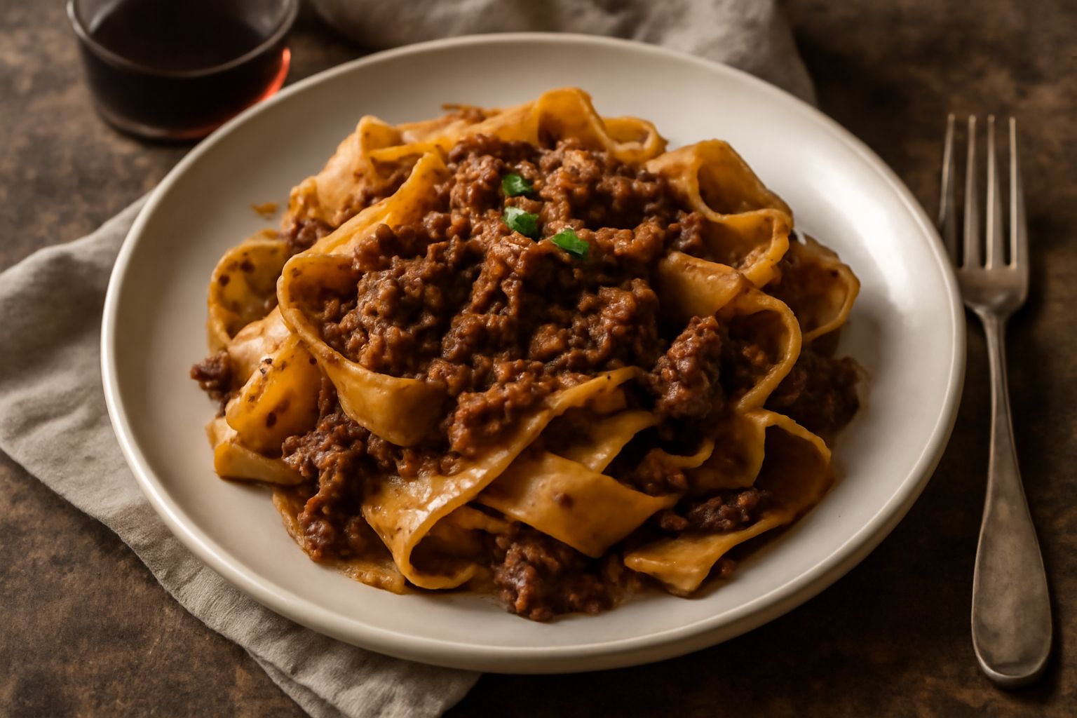 Pappardelle al ragù di selvaggina