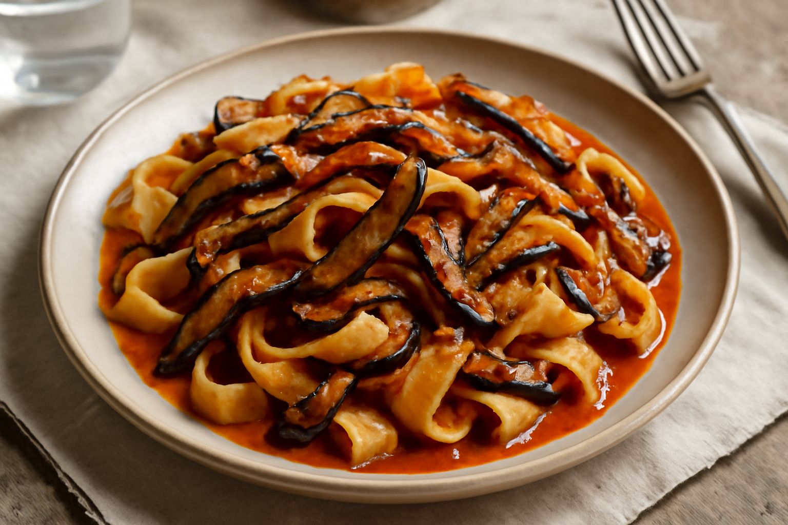Pappardelle alle melanzane