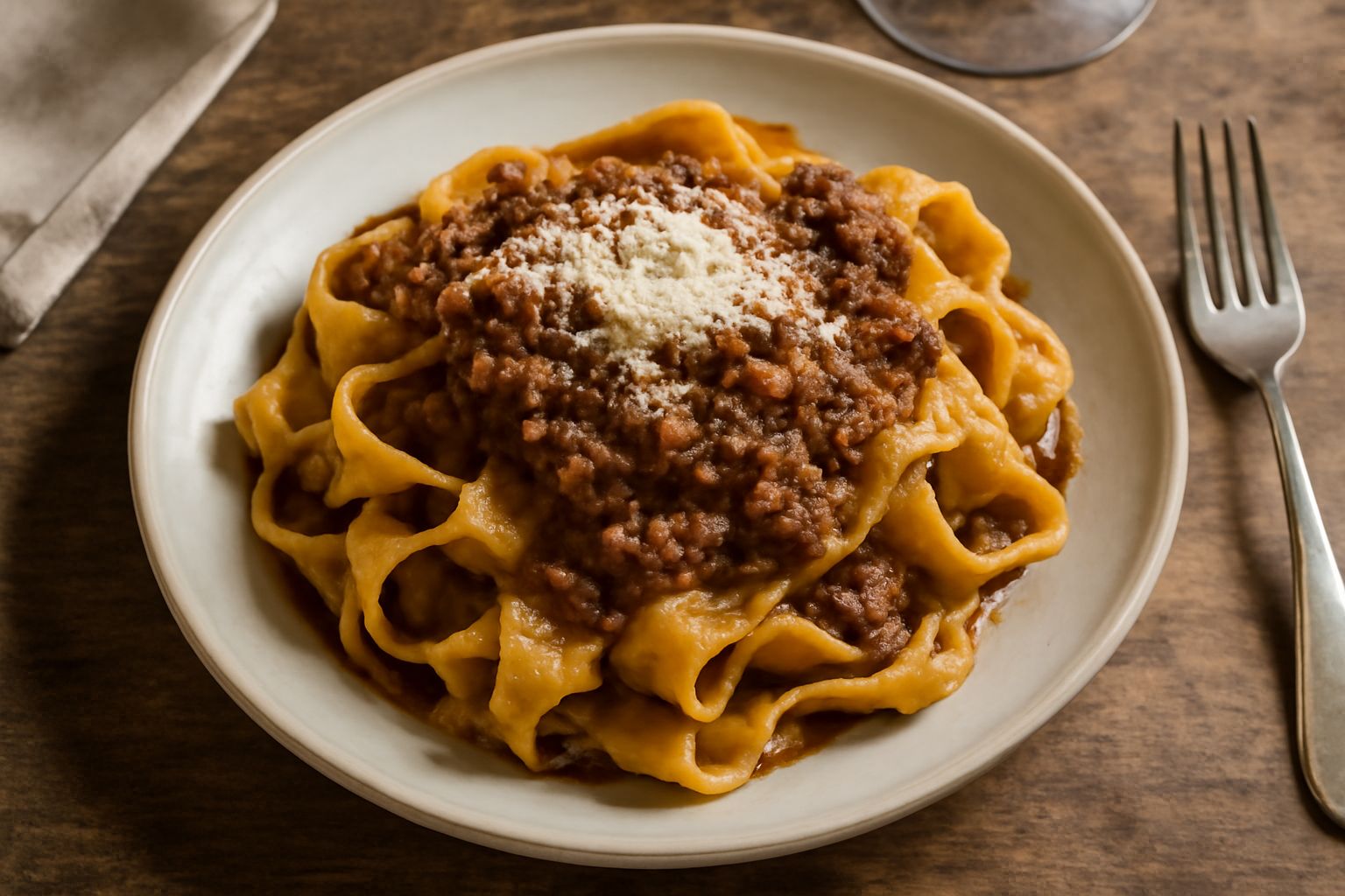 Pappardelle con ragù d'abruzzo