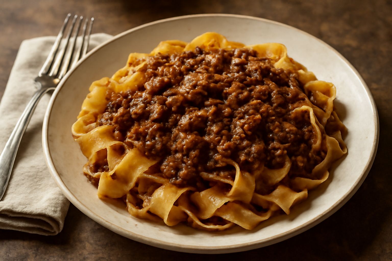 Pappardelle con ragù di avanzi