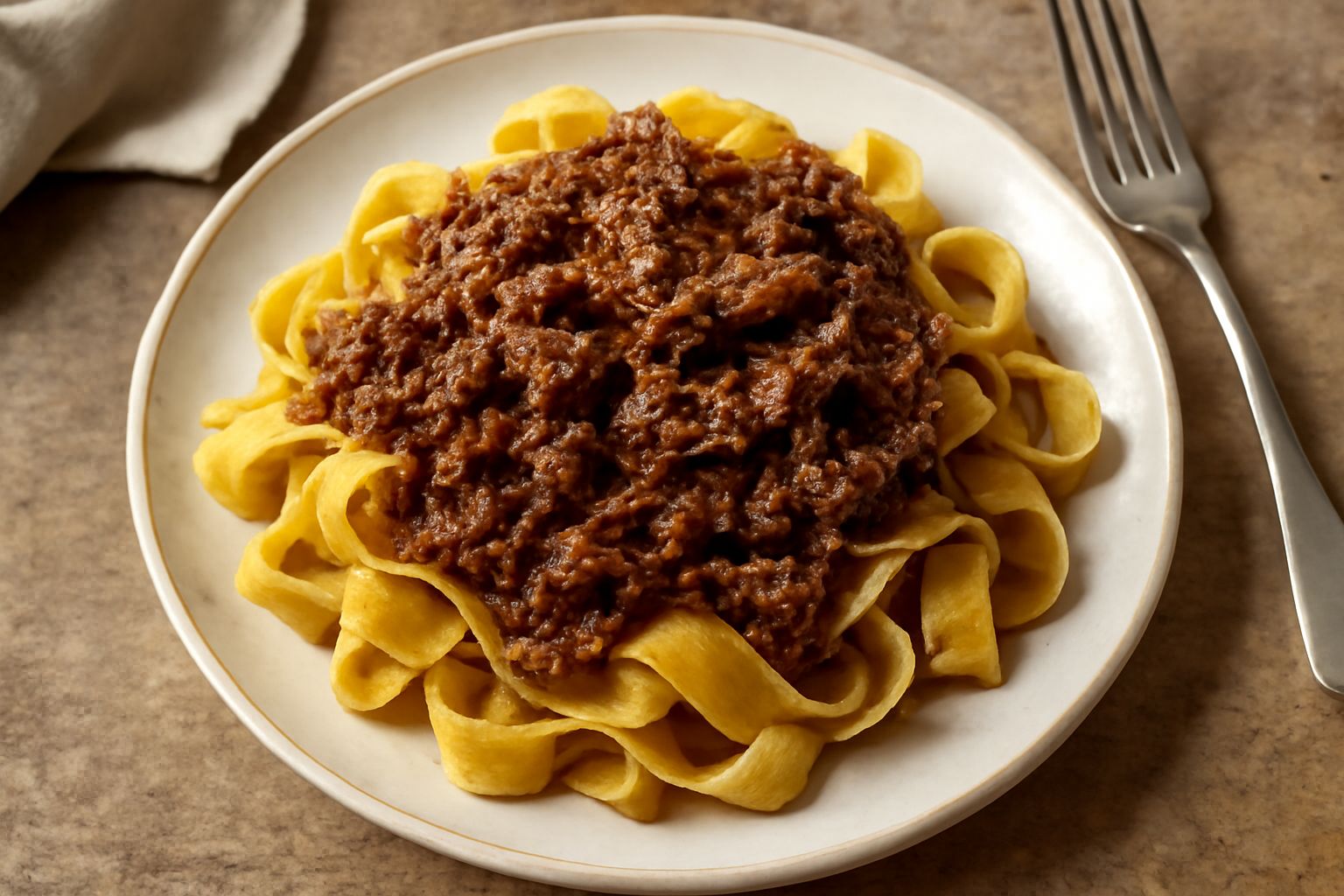 Pappardelle con ragù di caccia