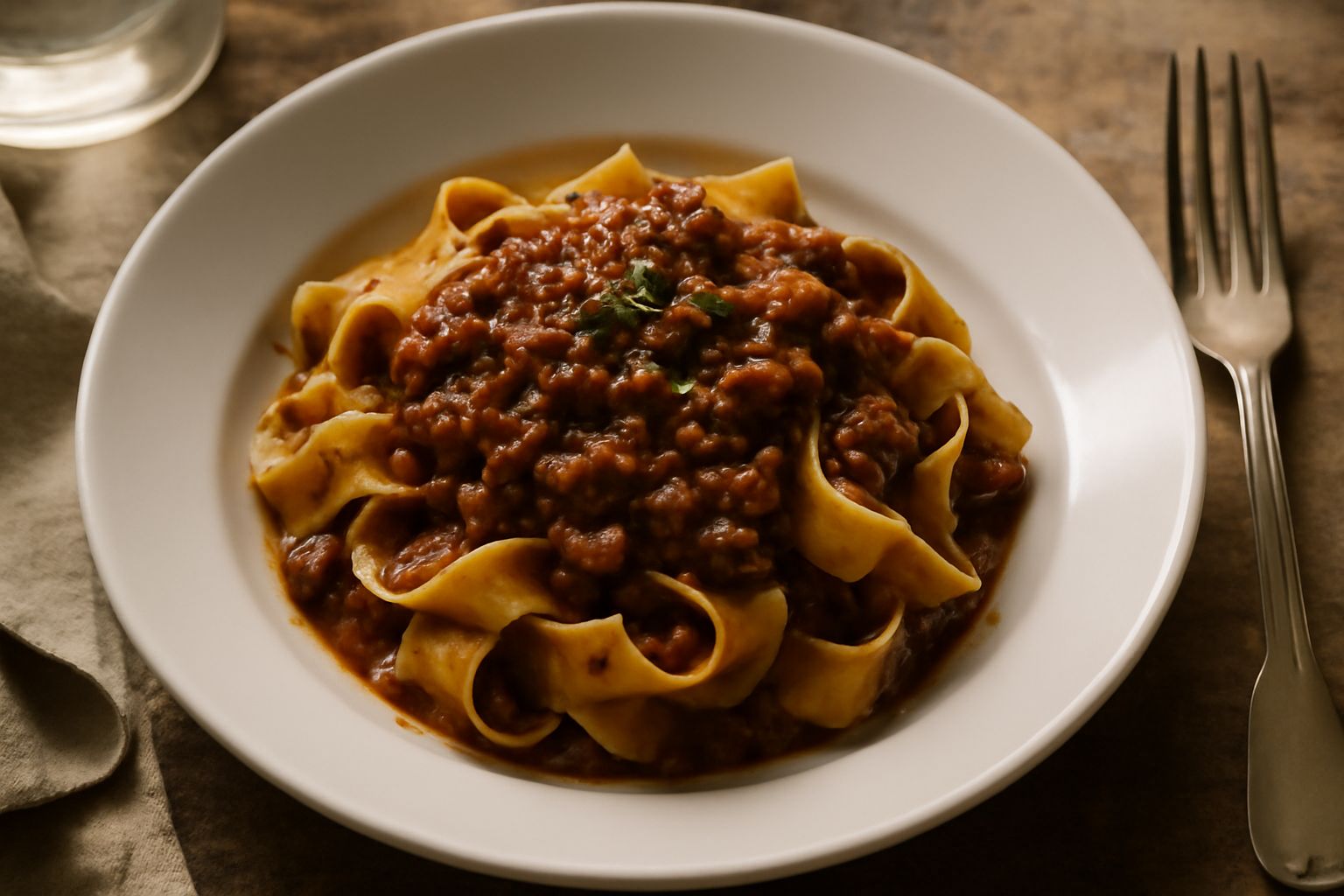 Pappardelle con ragù di cacciagione