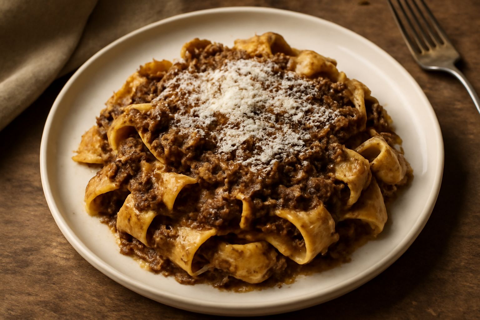 Pappardelle con ragù di frattaglie
