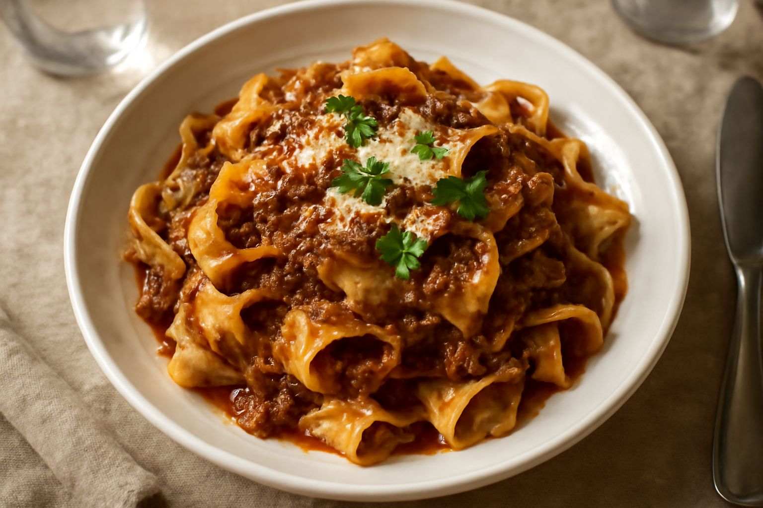 Pappardelle con ragù di lepre