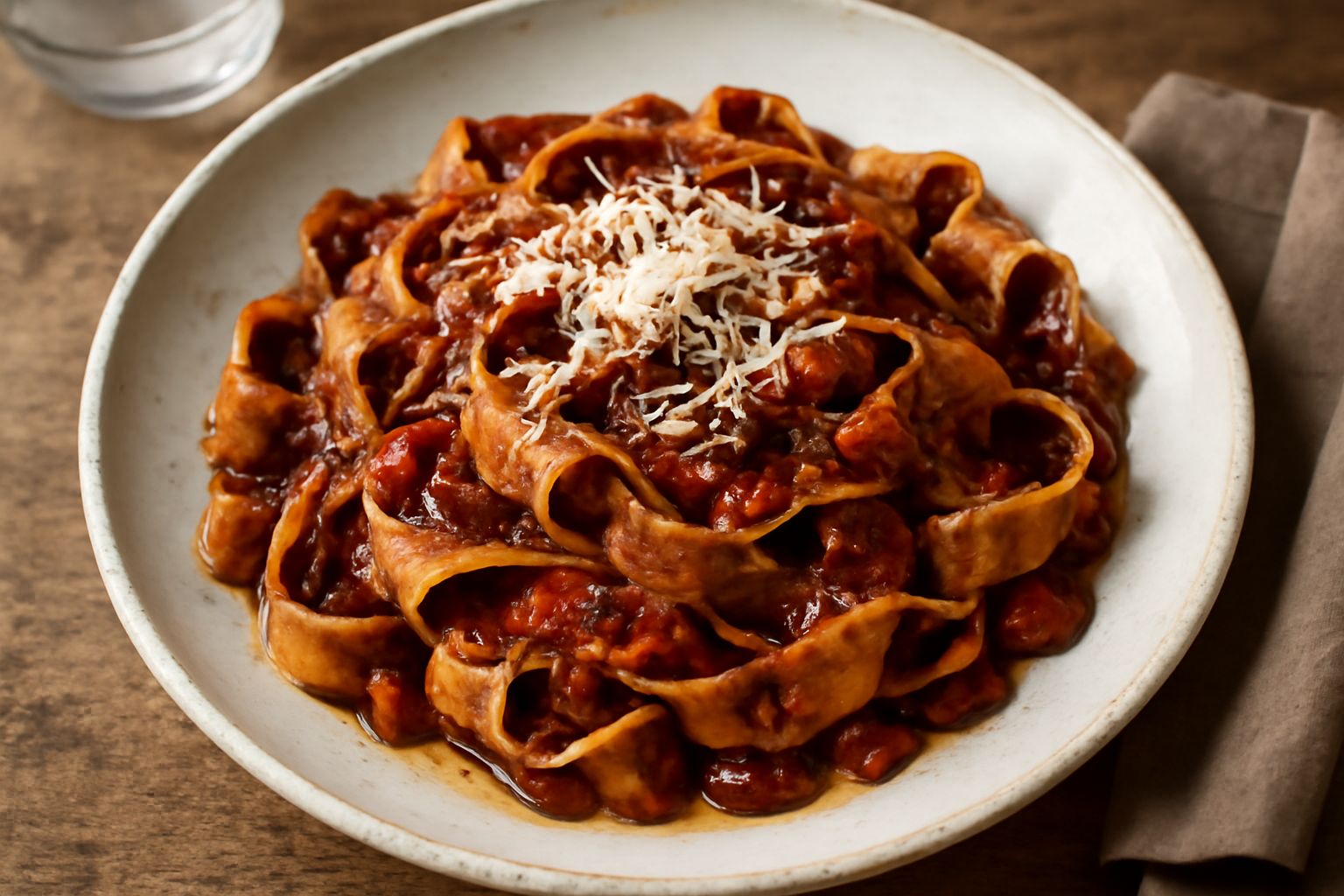 Pappardelle con salsa d'avanzi