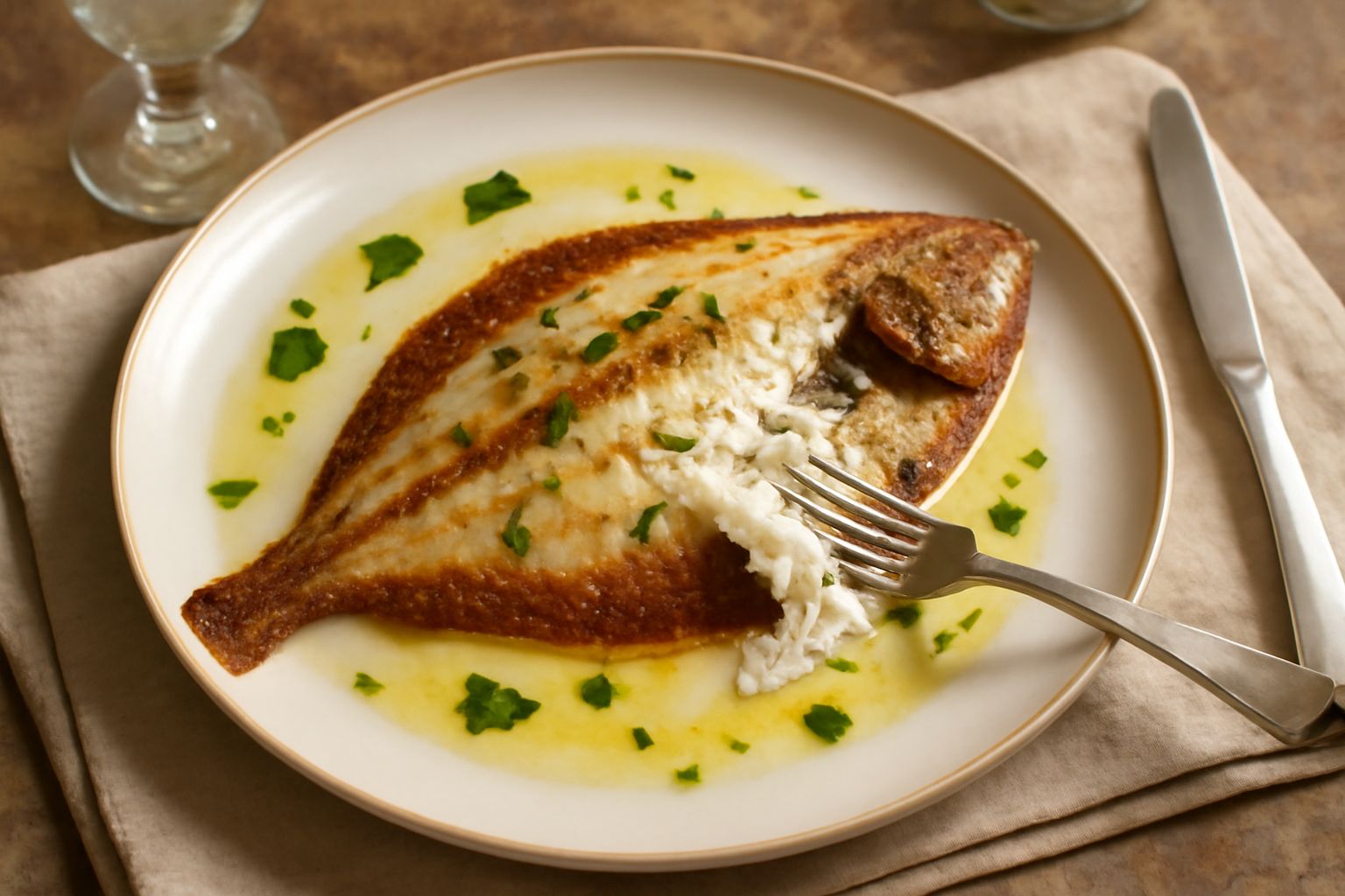 Passera di mare al forno