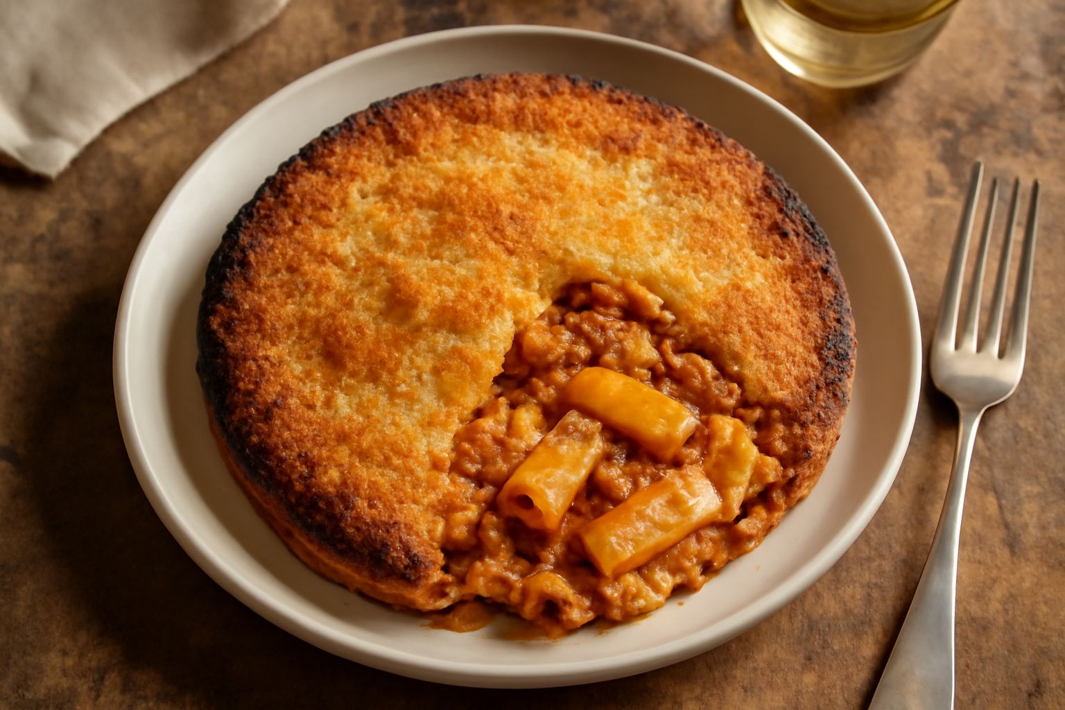 Pasta al forno in crosta
