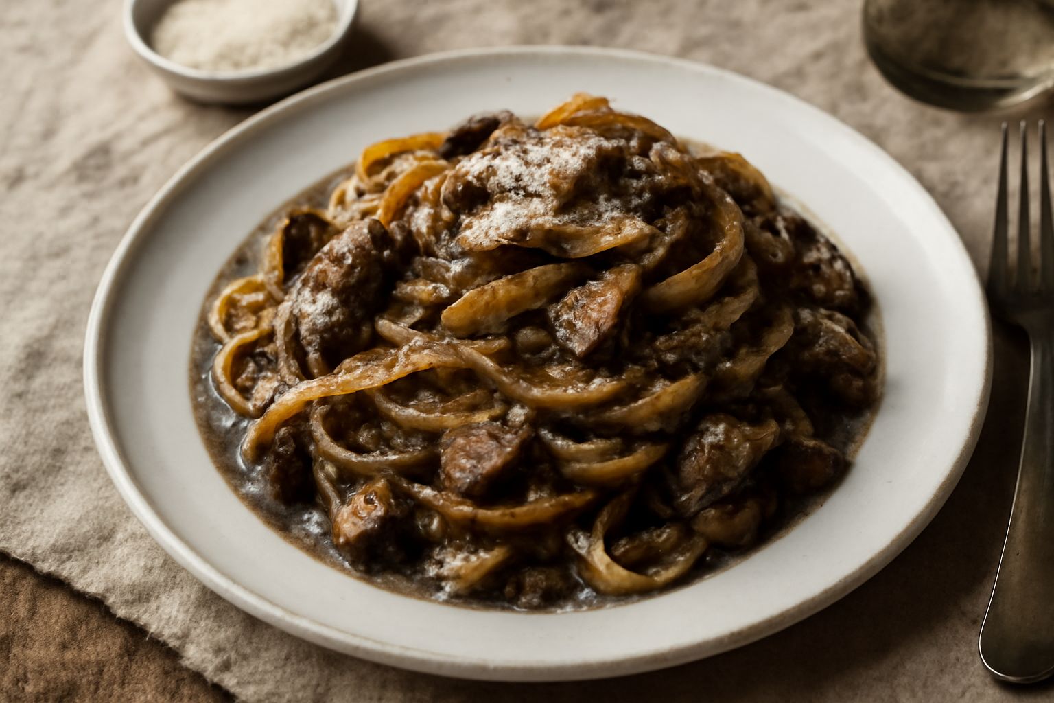 Pasta al sugo di funghi porcini