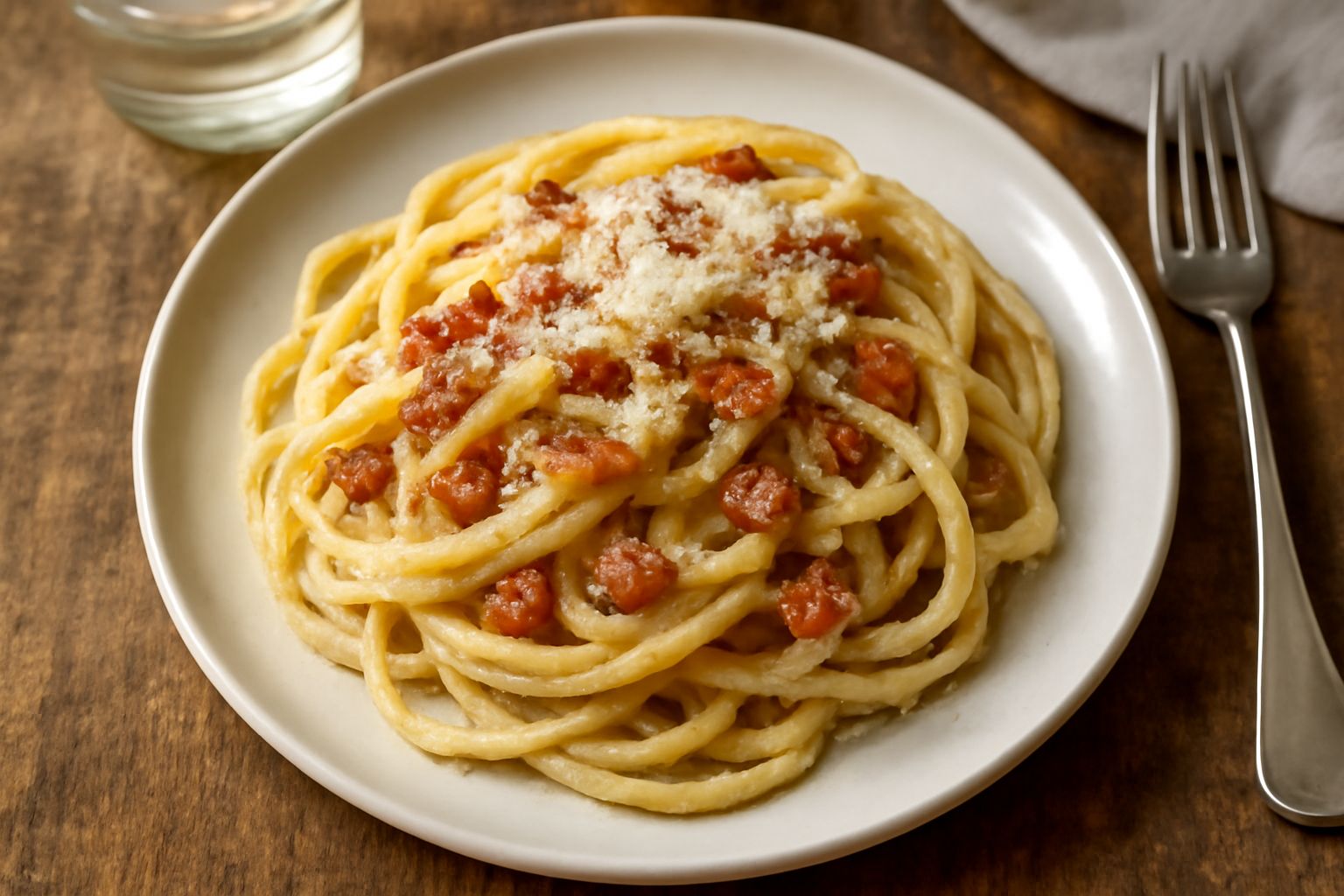 Pasta alla gricia di carne