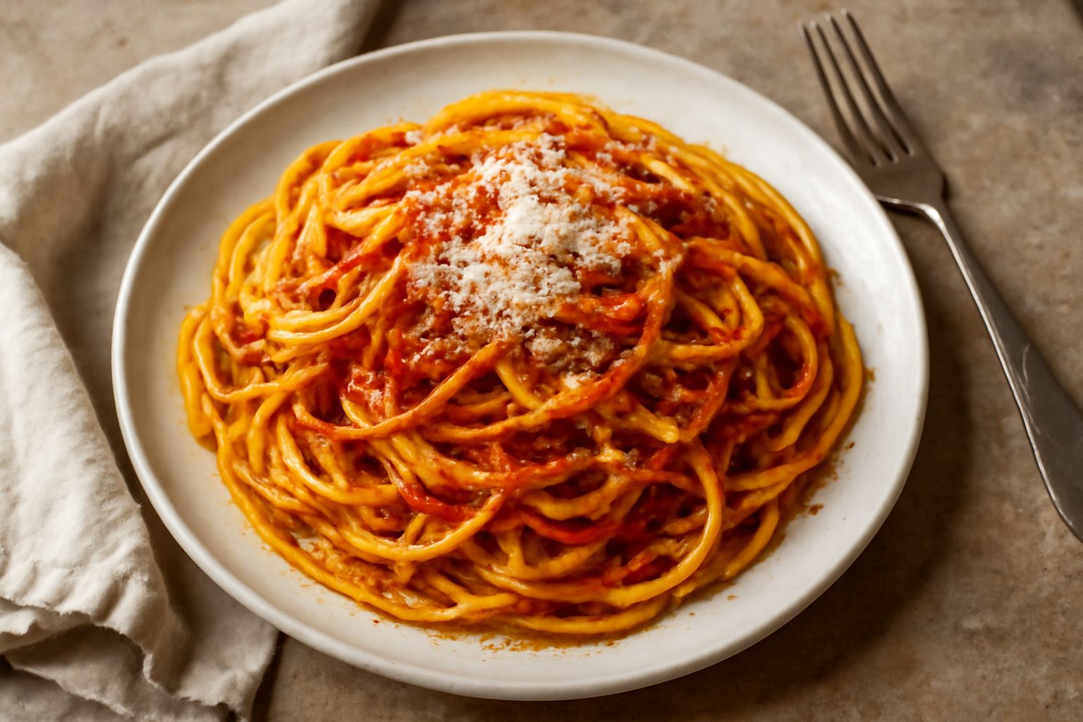 Pasta alla gricia di magro