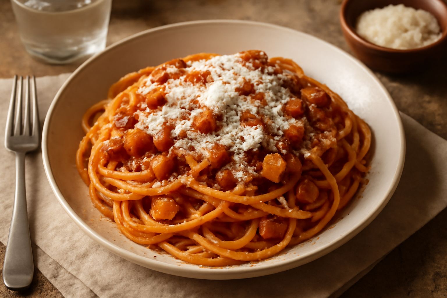 Pasta all'Amatriciana siciliana