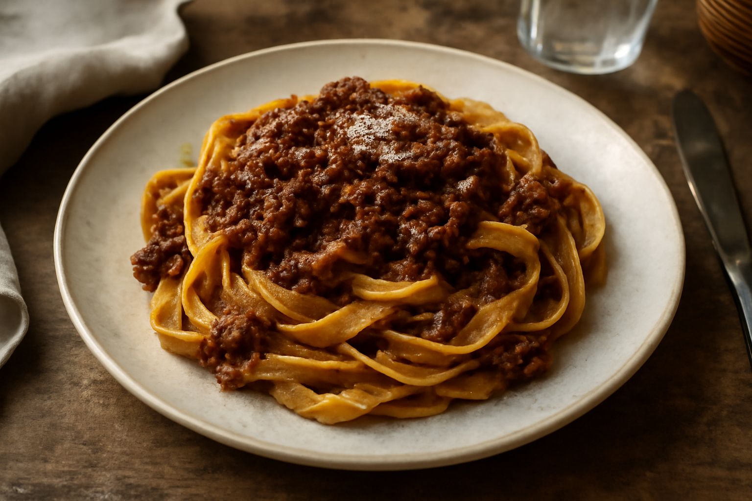 Pasta all'uovo toscana al ragù