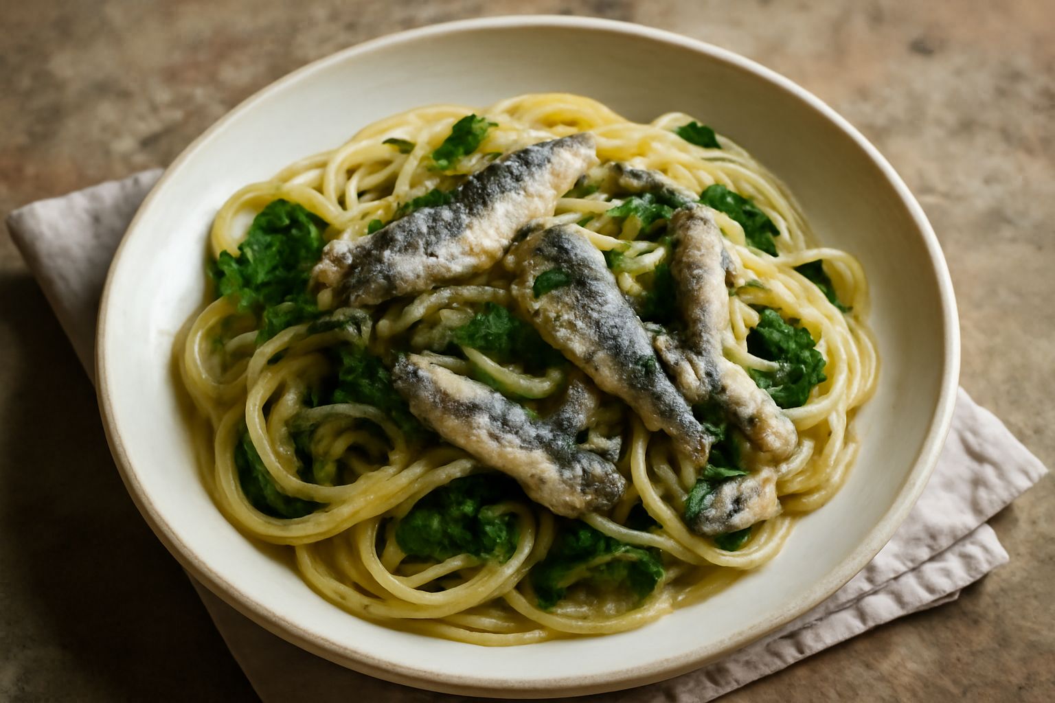 Pasta ca' le sardelle e finocchietto