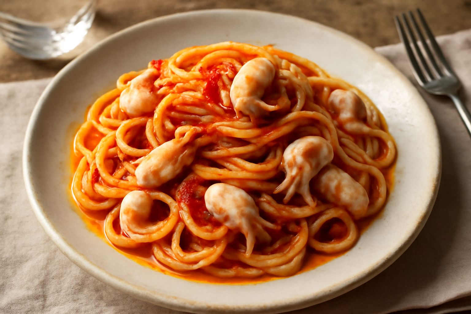 Pasta ca li calamaretti