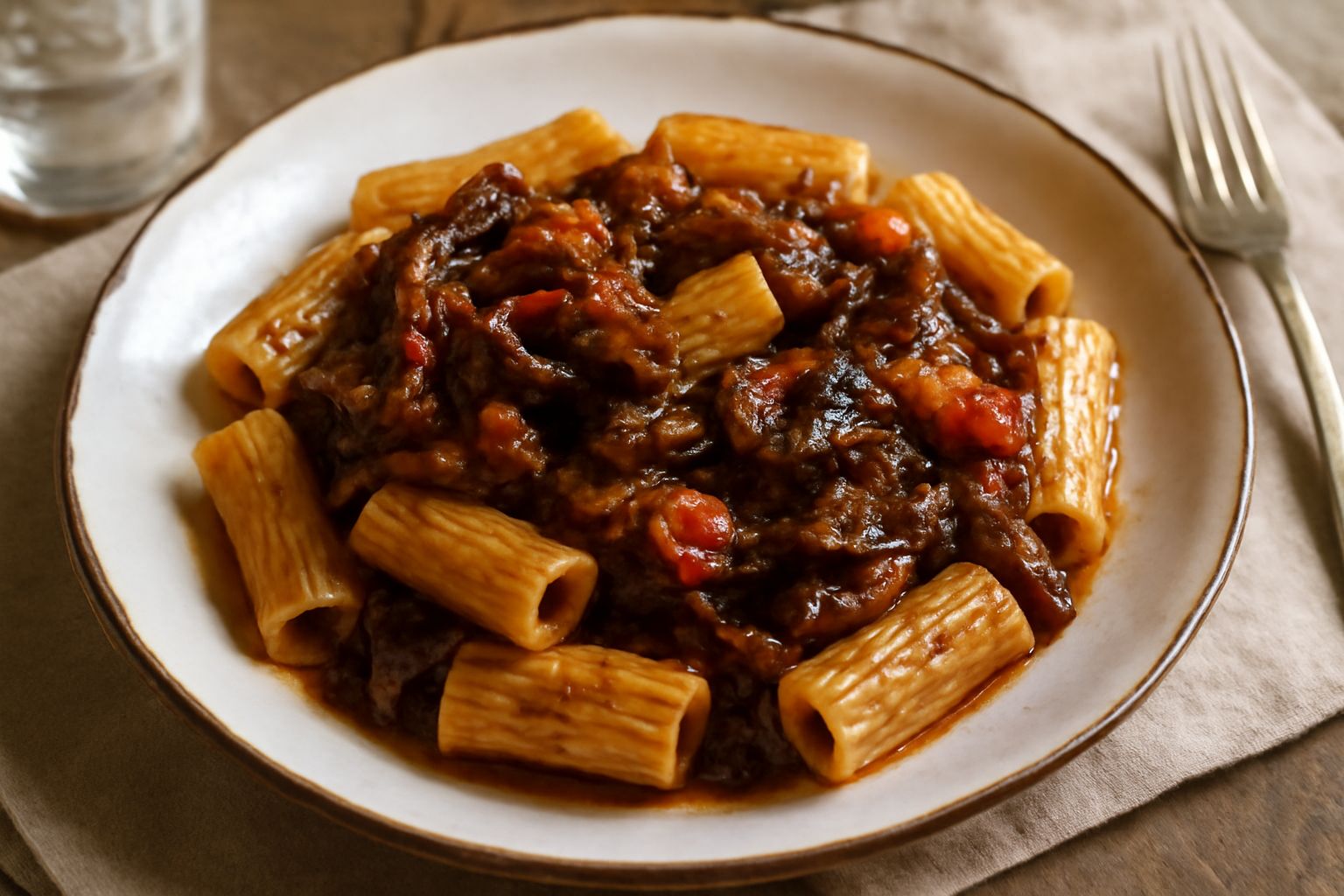 Pasta 'ca melanzana in conserva