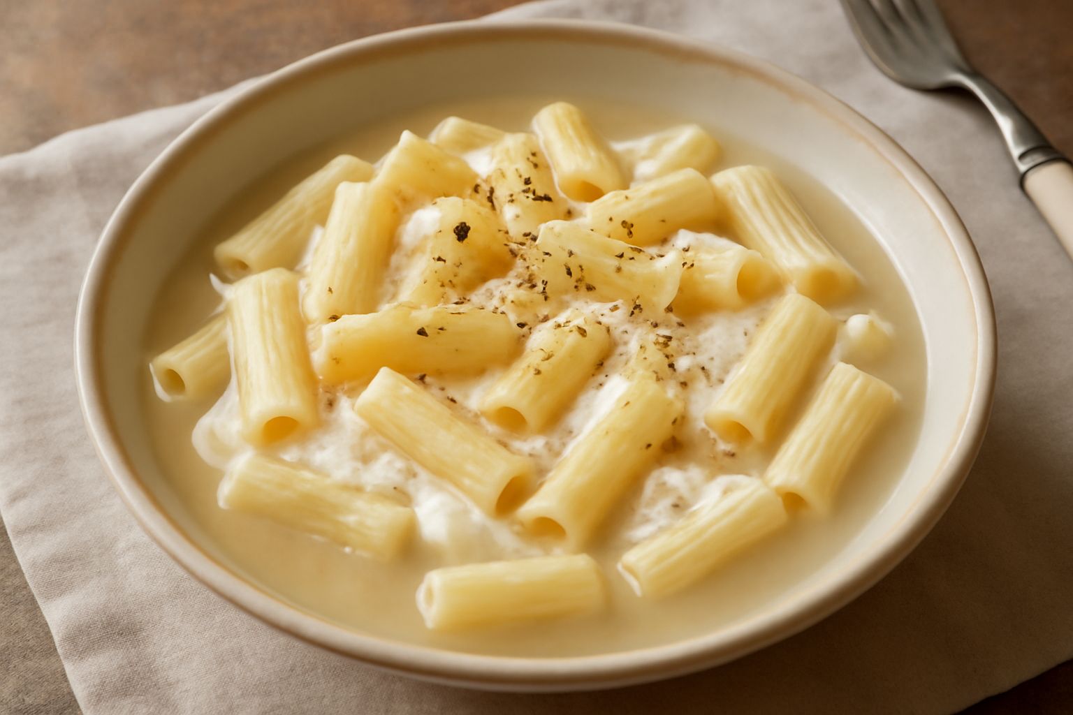 Pasta ca ricotta e brodu