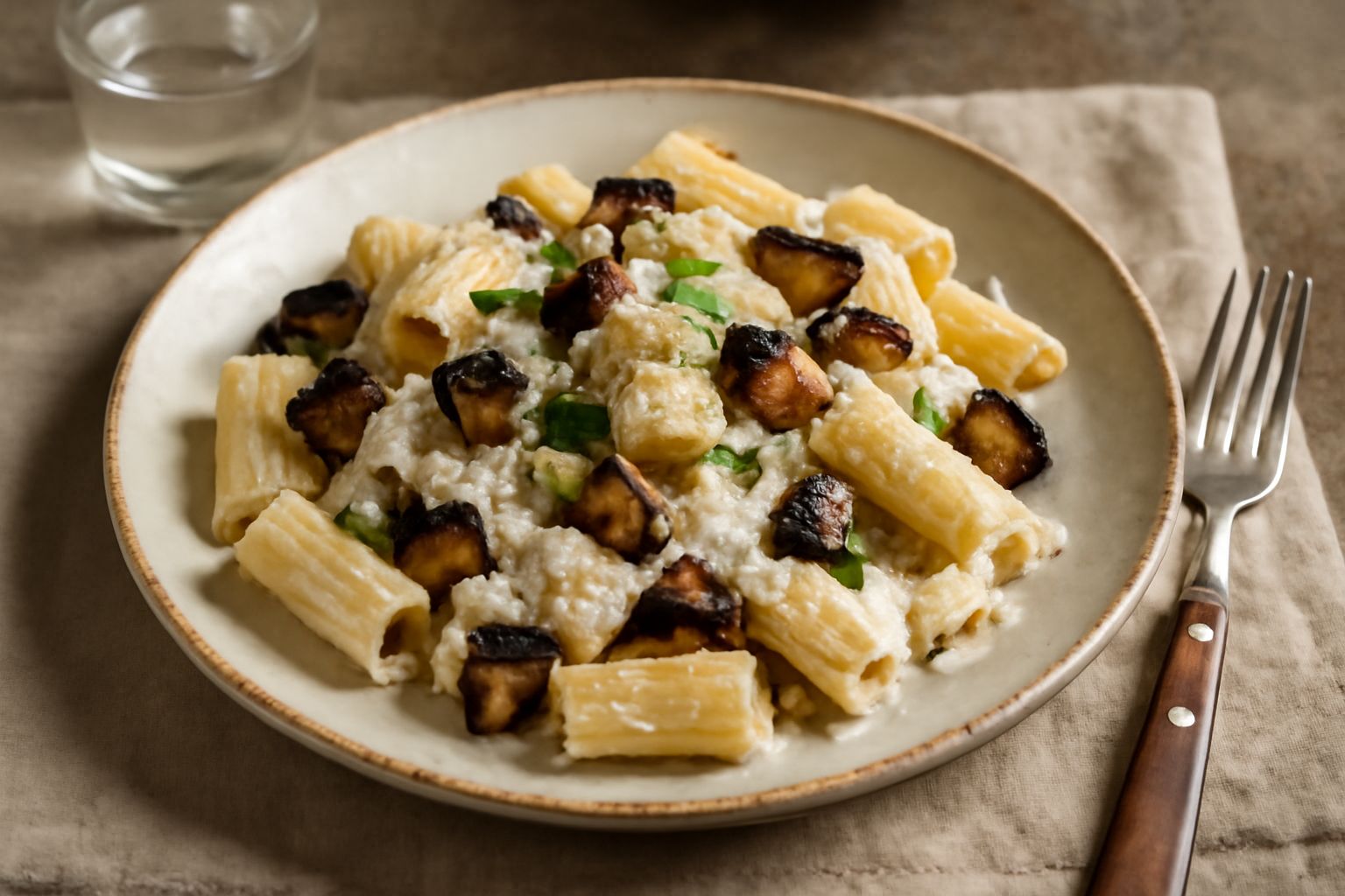 Pasta 'ca ricotta e melanzane: il piatto che riconcilia verdure e latticini