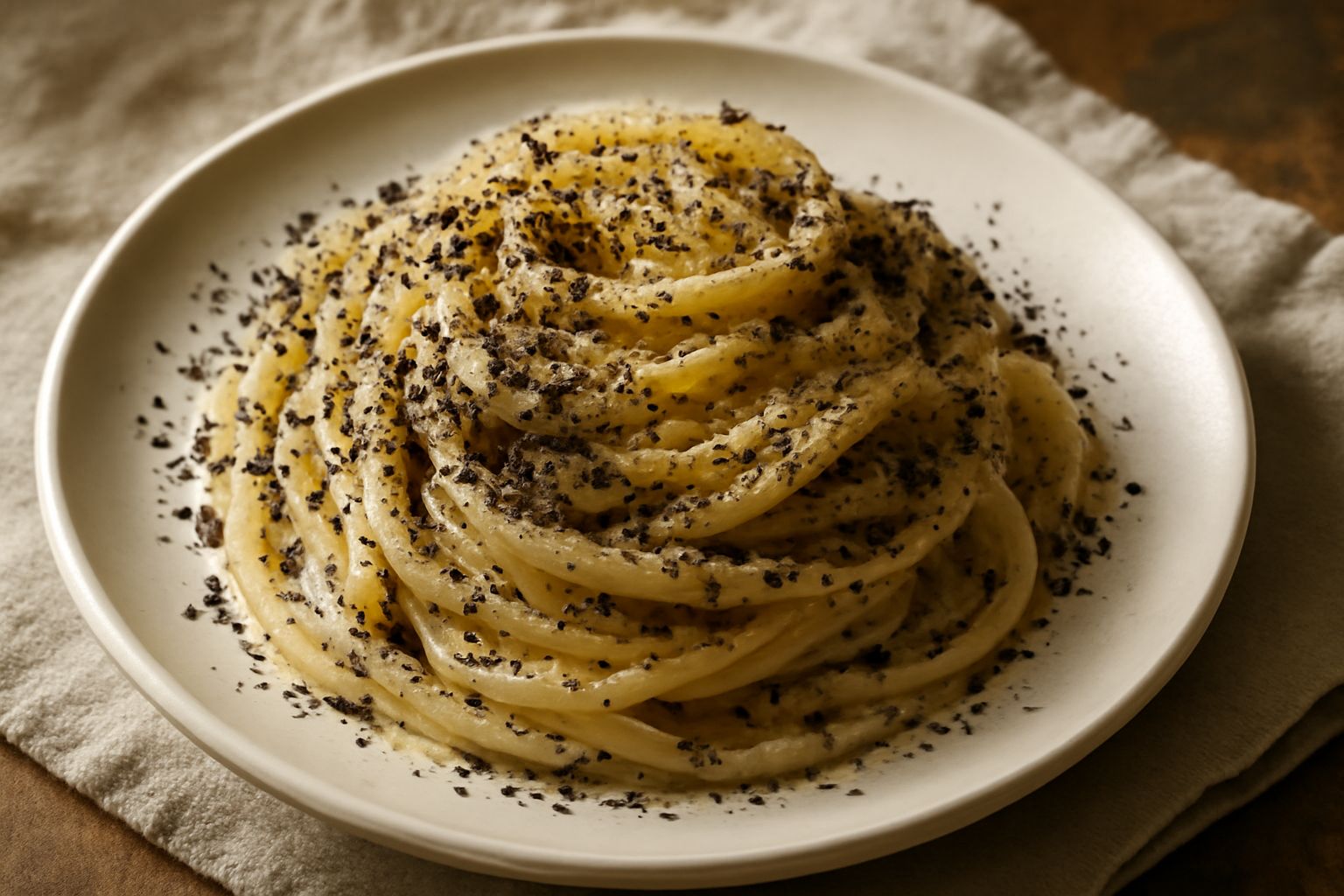 Pasta ca' sugna e pepe
