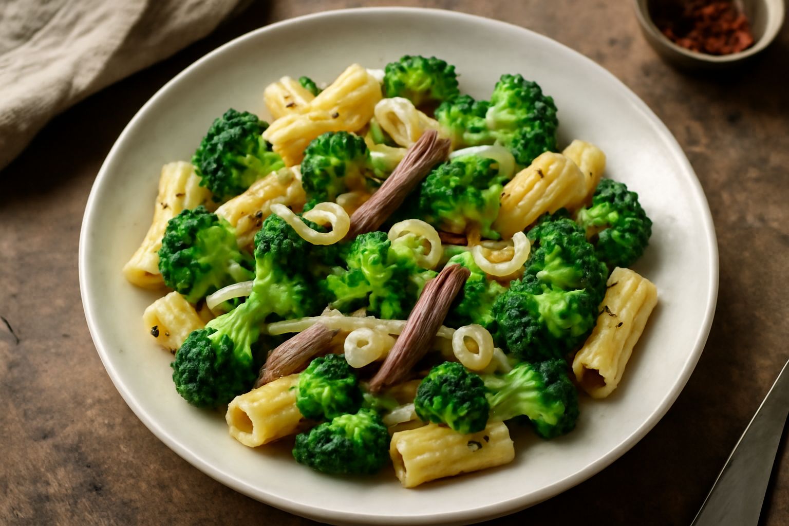 Pasta con broccoli e acciughe