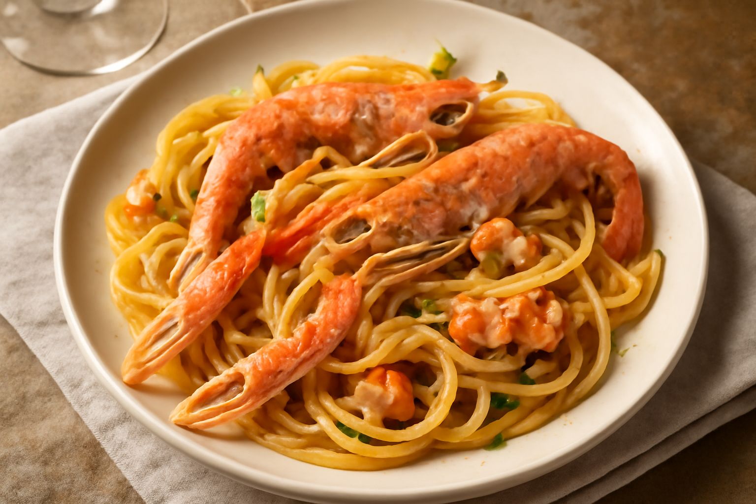 Pasta con gli scampi
