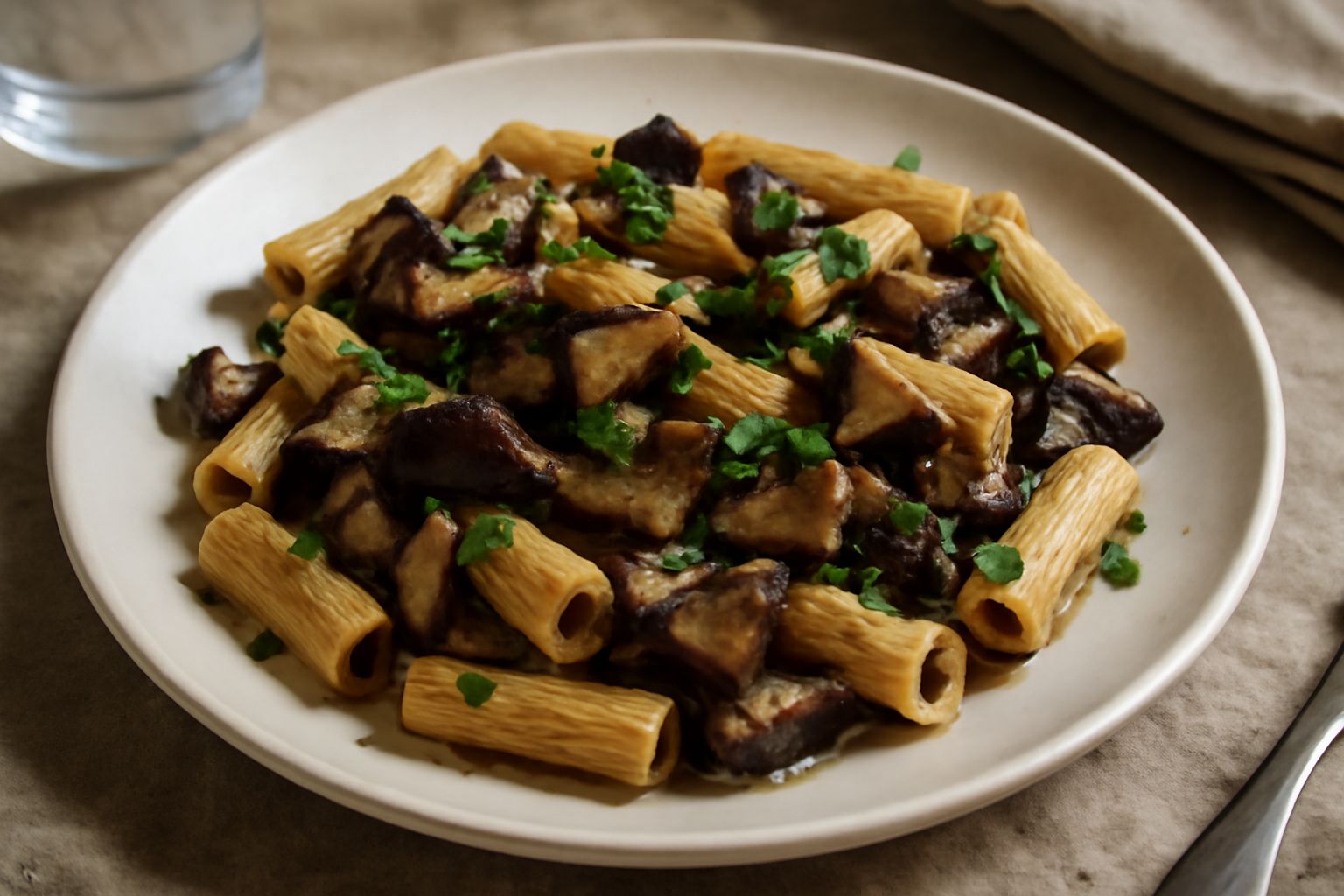 Pasta con i funghi cardoncelli