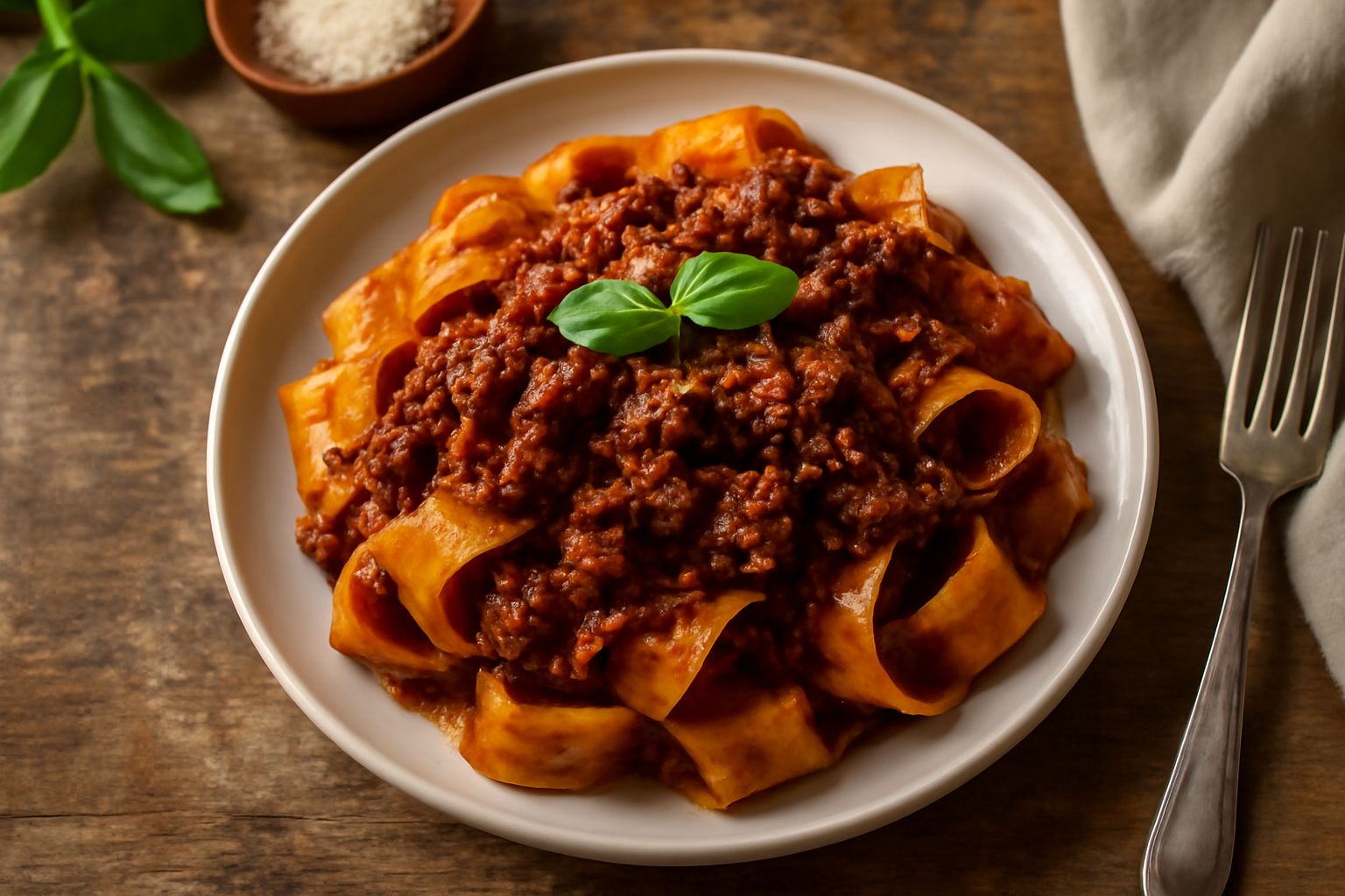 Pasta con il ragù di cinghiale
