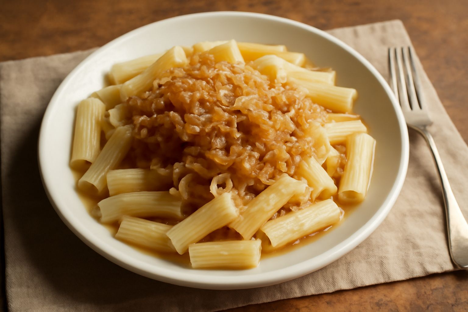 Pasta con il soffritto di cipolla
