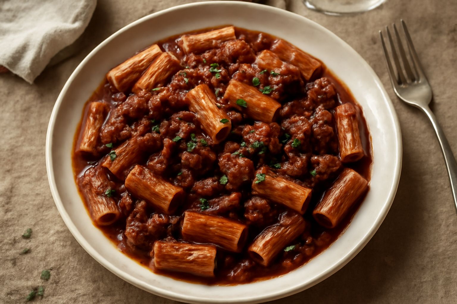 Pasta con il sugo di polpo