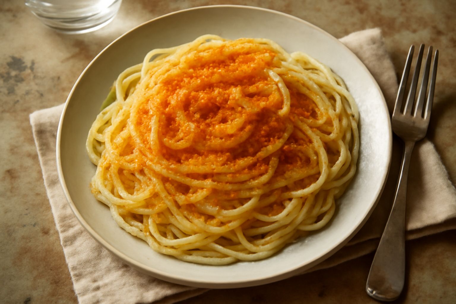 Pasta con la bottarga
