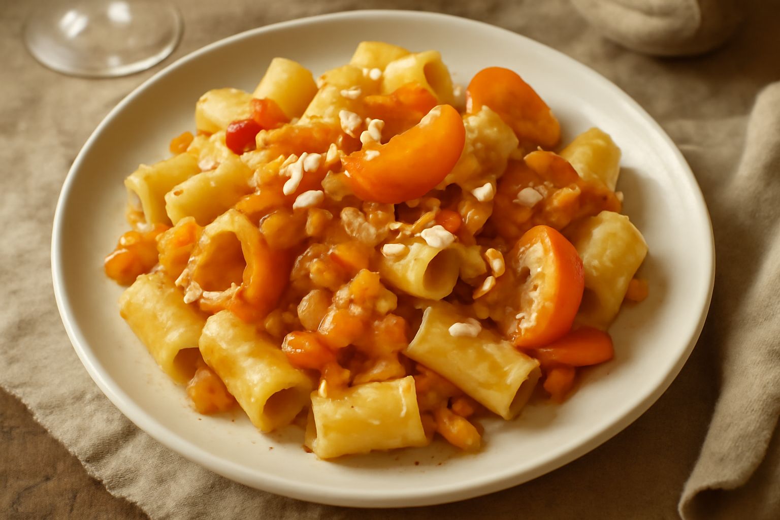 Pasta con le albicocche