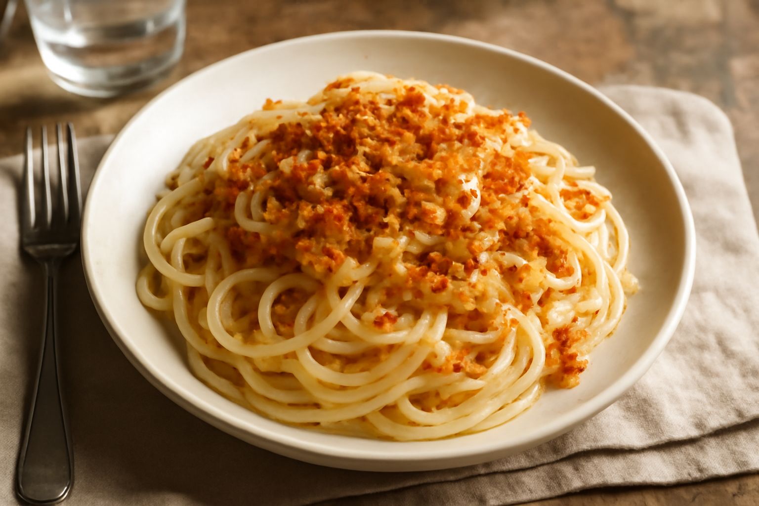Pasta con le briciole di pesce