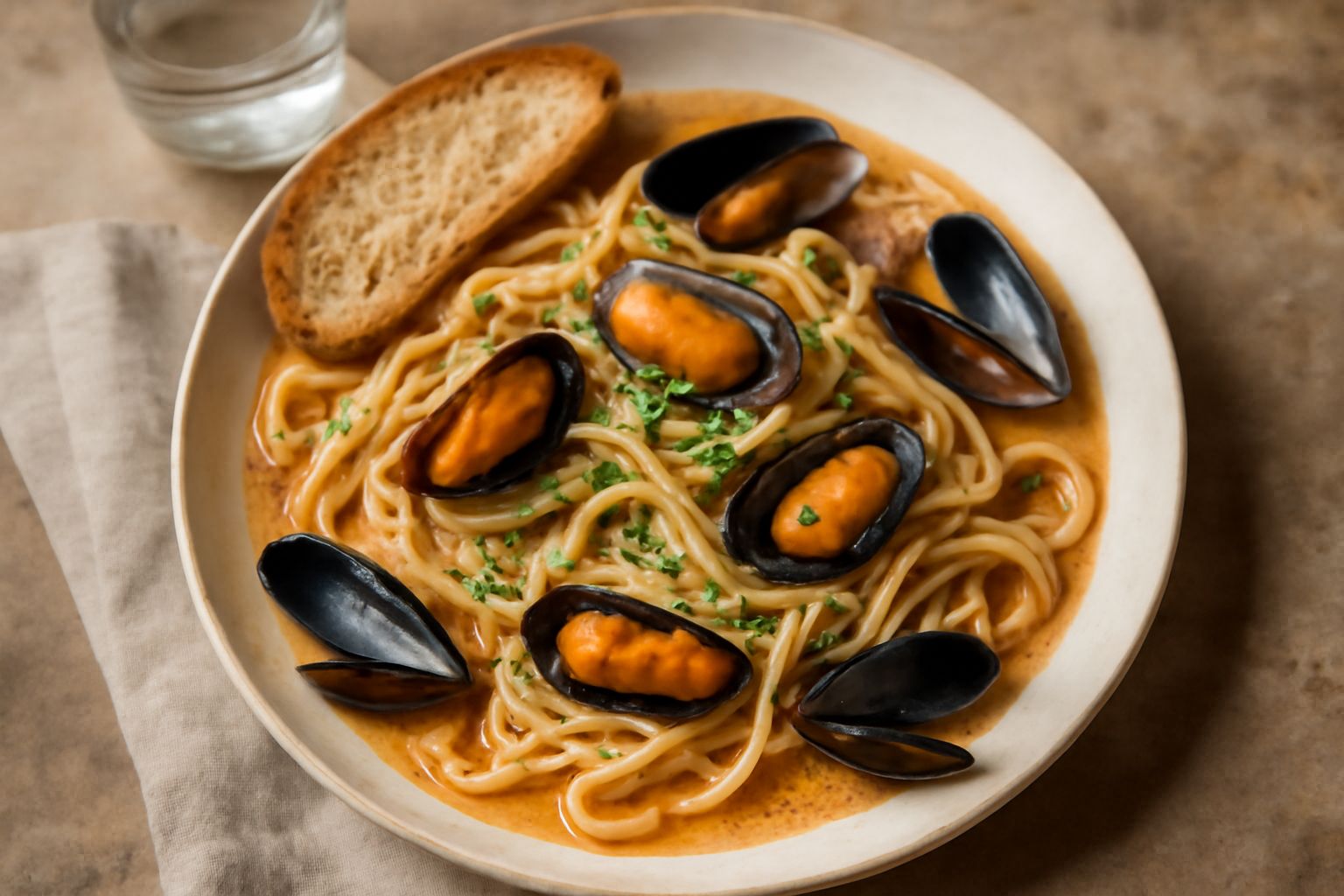 Pasta con le cozze di scarto