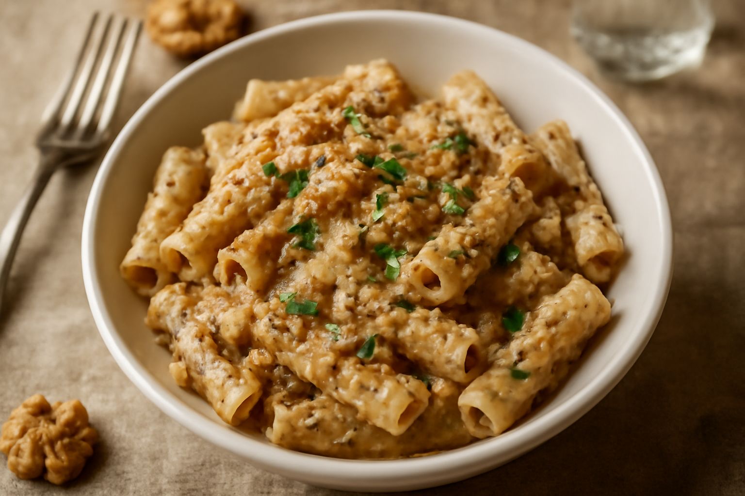 Pasta con le noci selvatiche