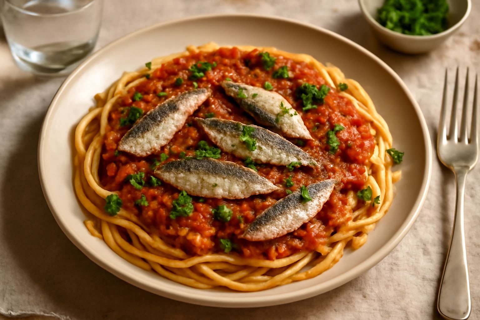 Pasta con le sarde alla siciliana