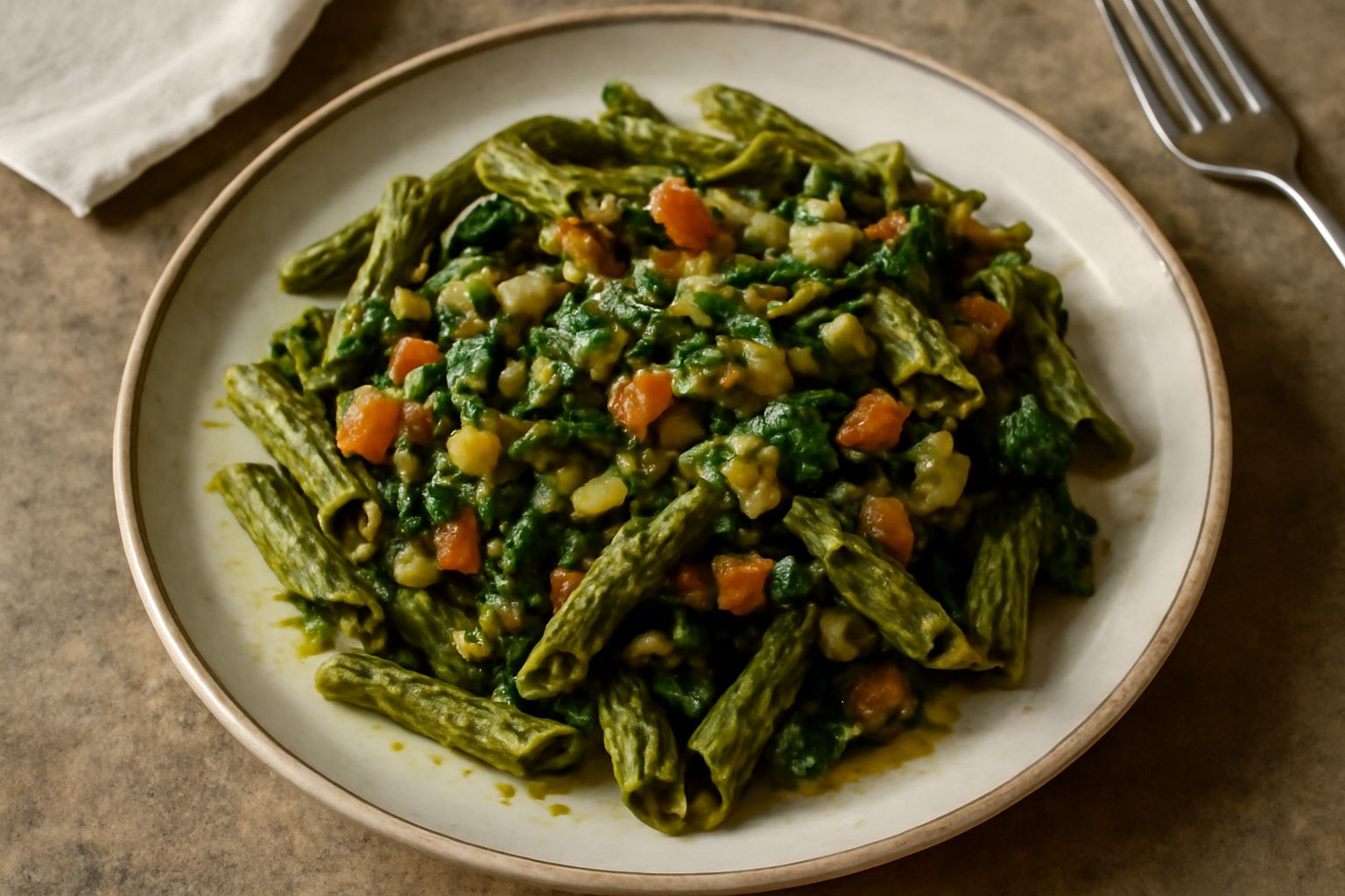 Pasta con le verdure di scarto