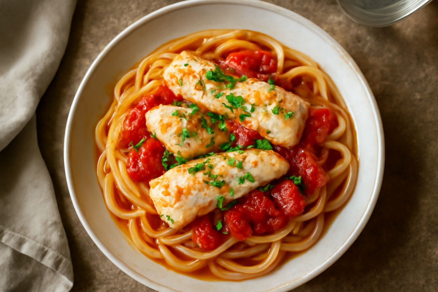 Pasta con lo scorfano