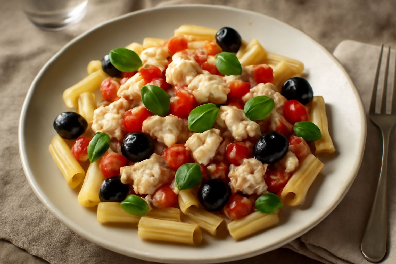 Pasta con lo scorfano fredda