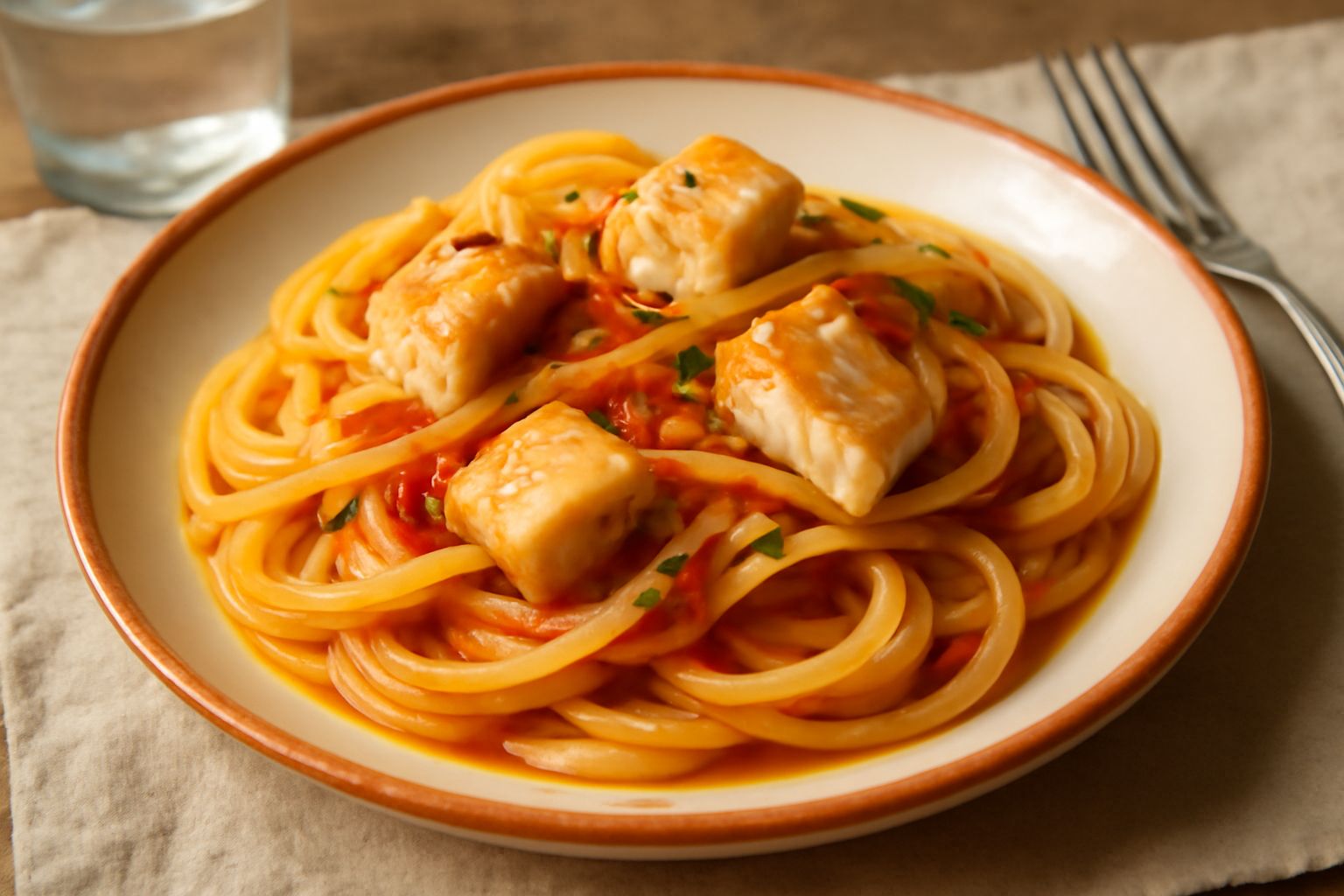 Pasta con pesce spada