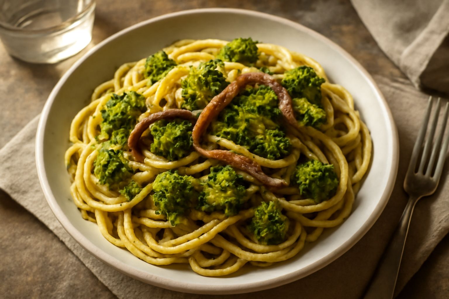 Pasta cu' broccoli ca' anciovi