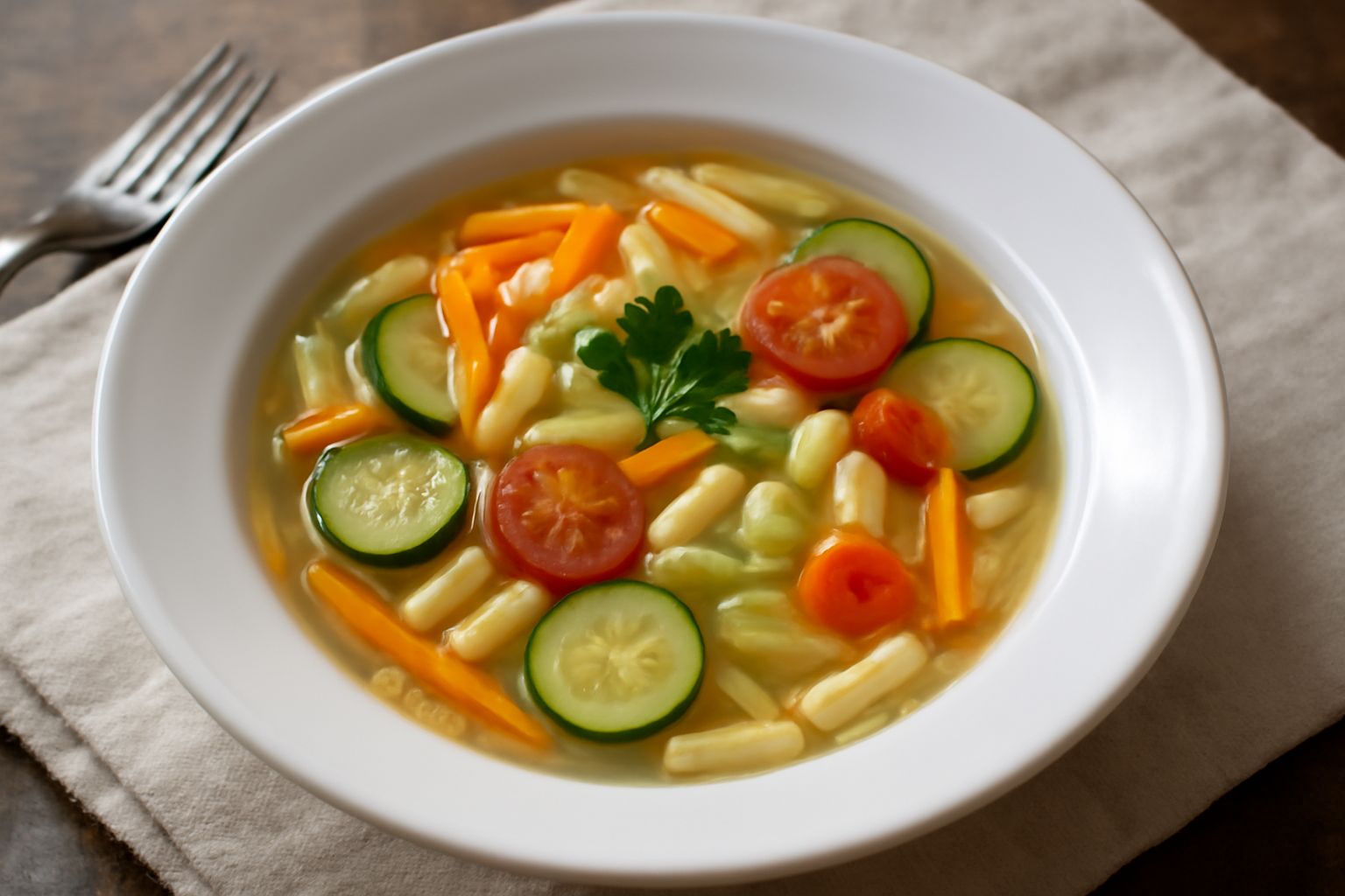 Pasta cu' l'acqua ca' le verdure