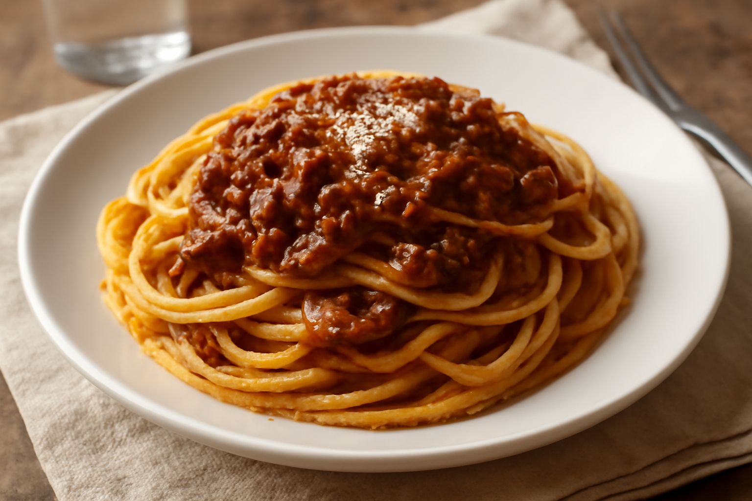 Pasta di semola con ragù d'asino