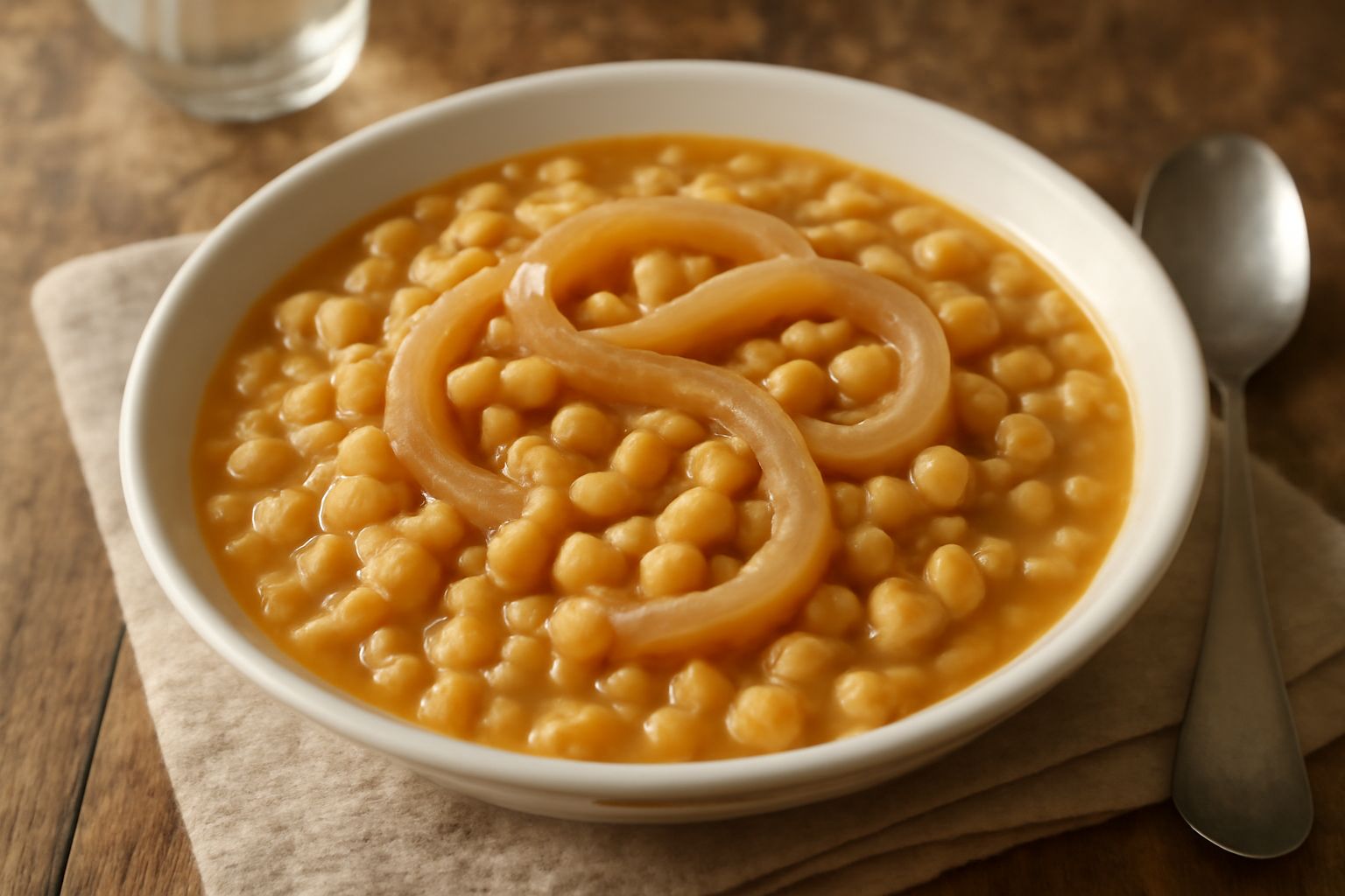 Pasta e ceci con le cotiche