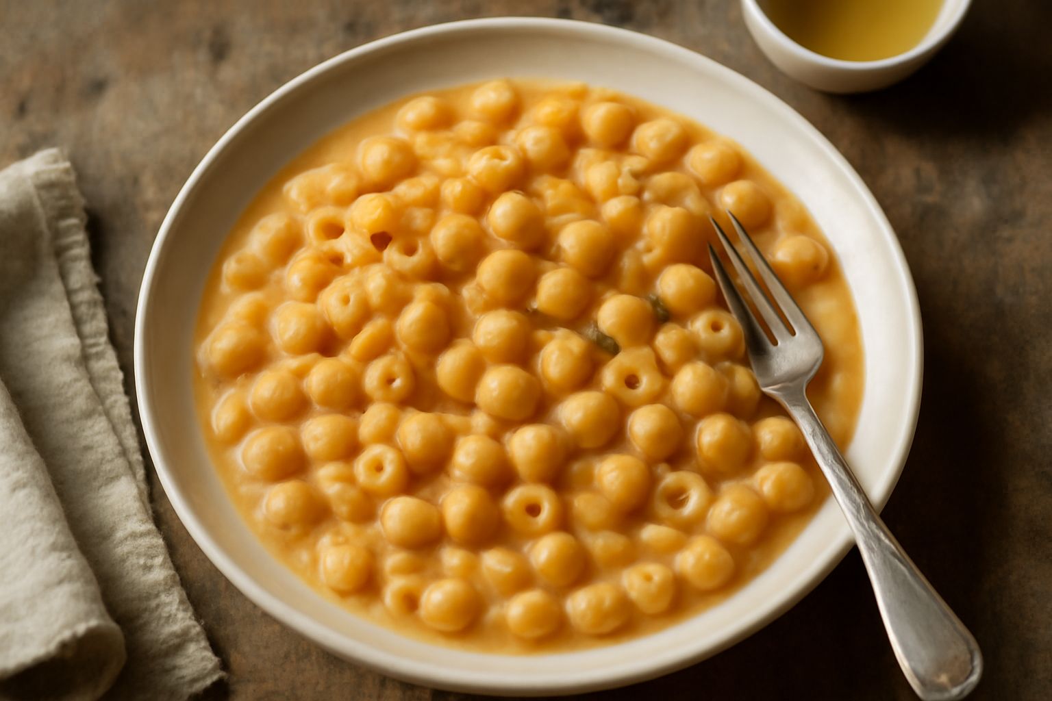 Pasta e ceci cremosa senza frullatore: il metodo della forchetta