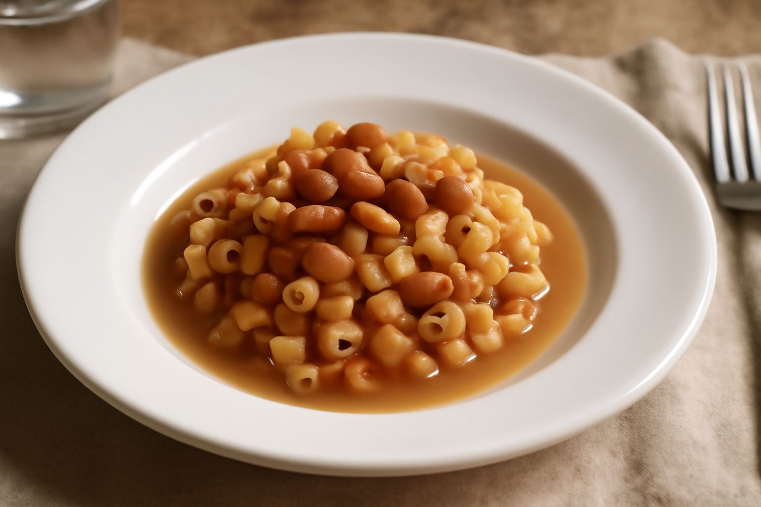 Pasta e fagioli come contorno