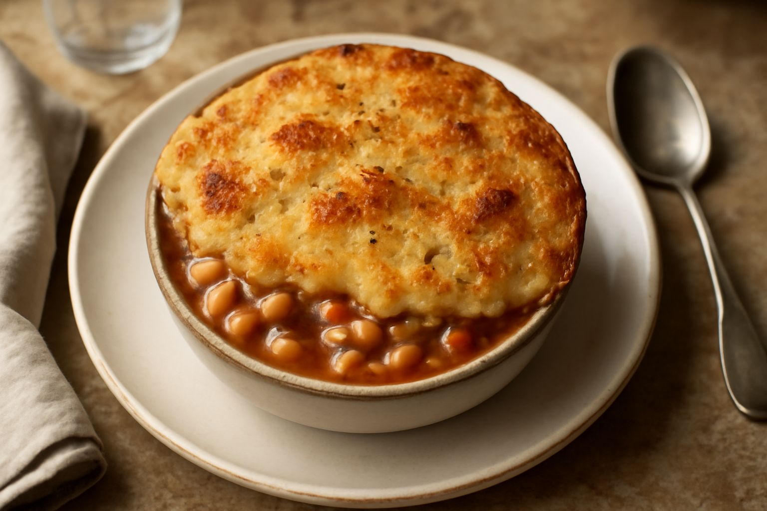Pasta e fagioli in crosta