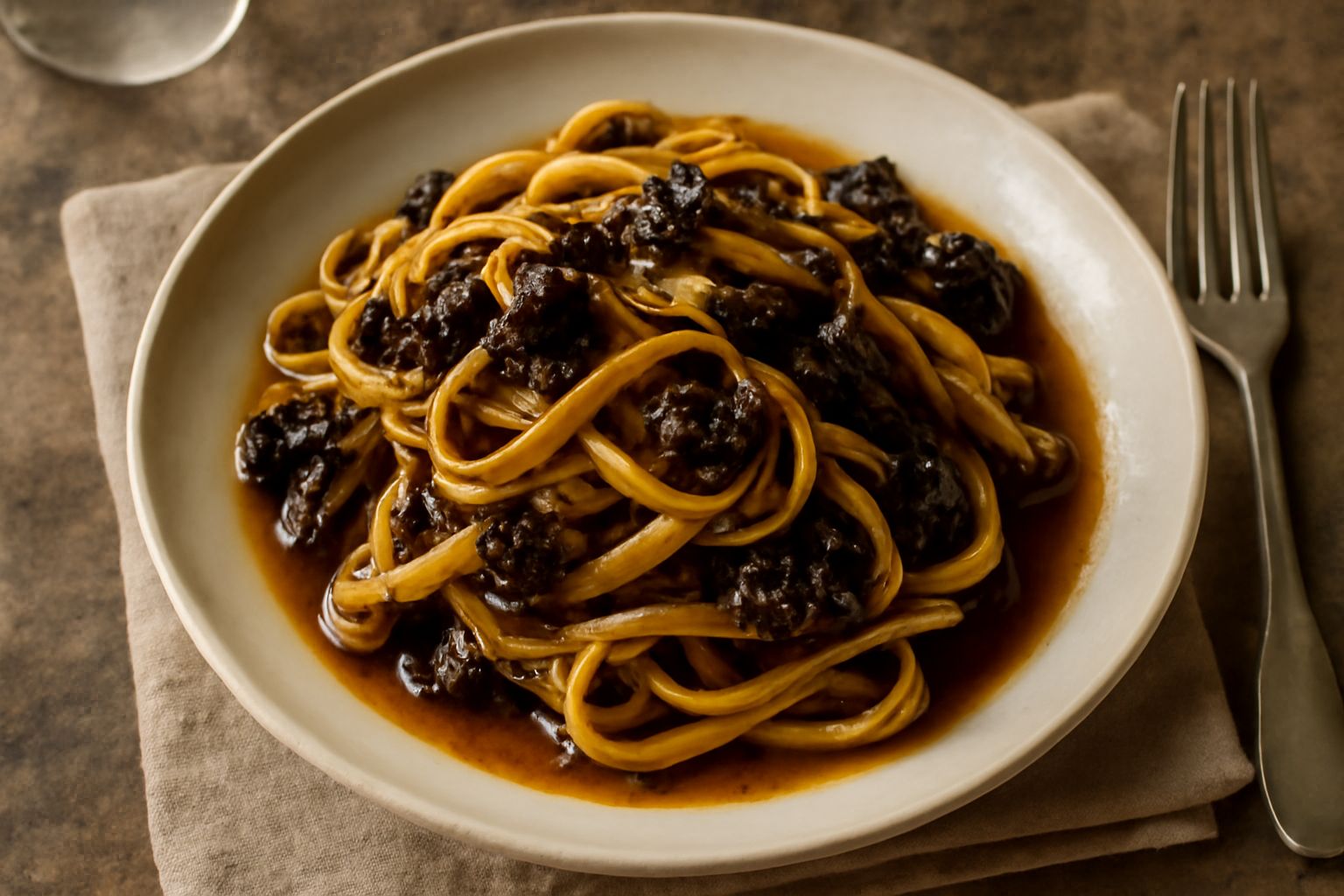 Pasta e funghi secchi