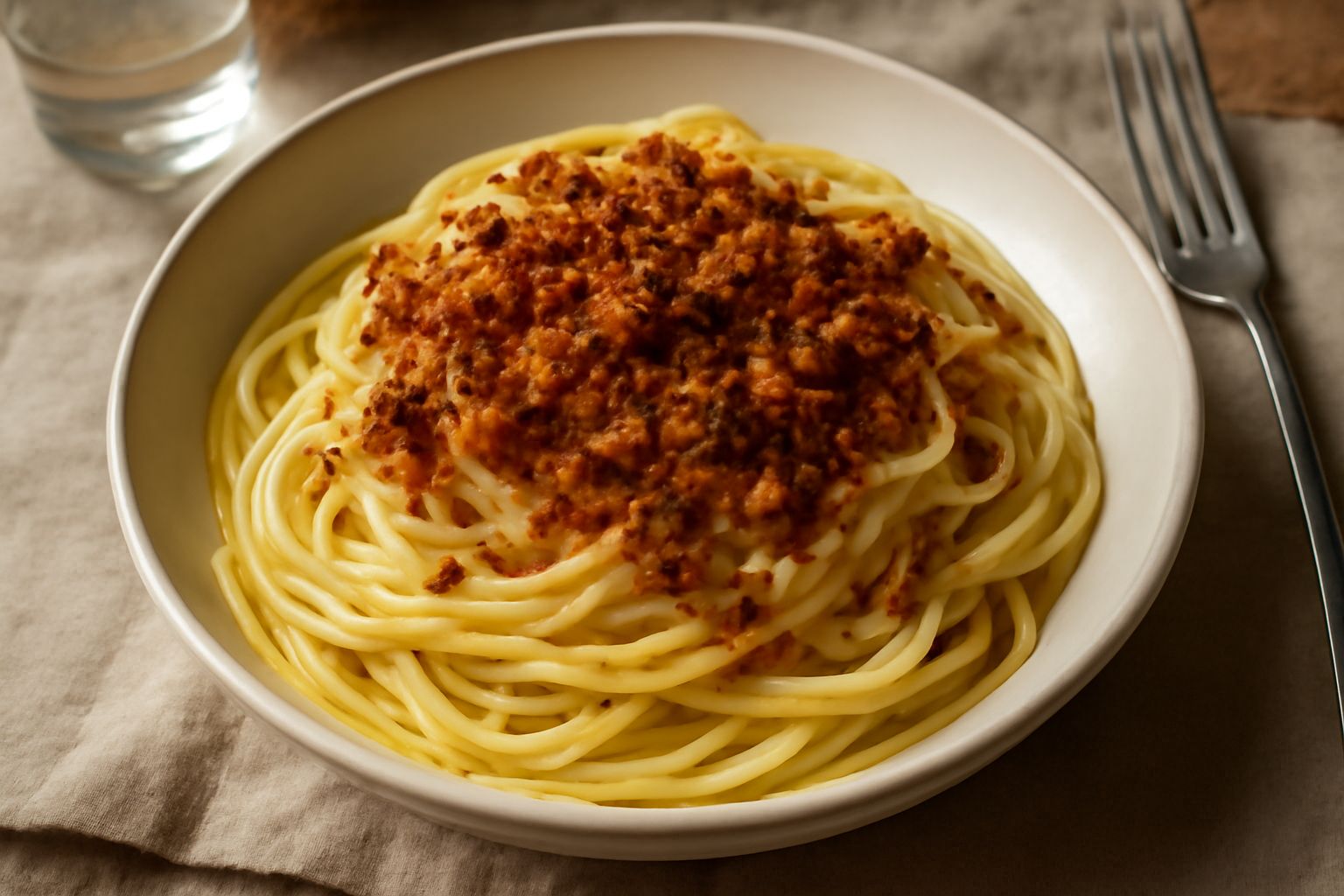 Pasta e mollica di pane