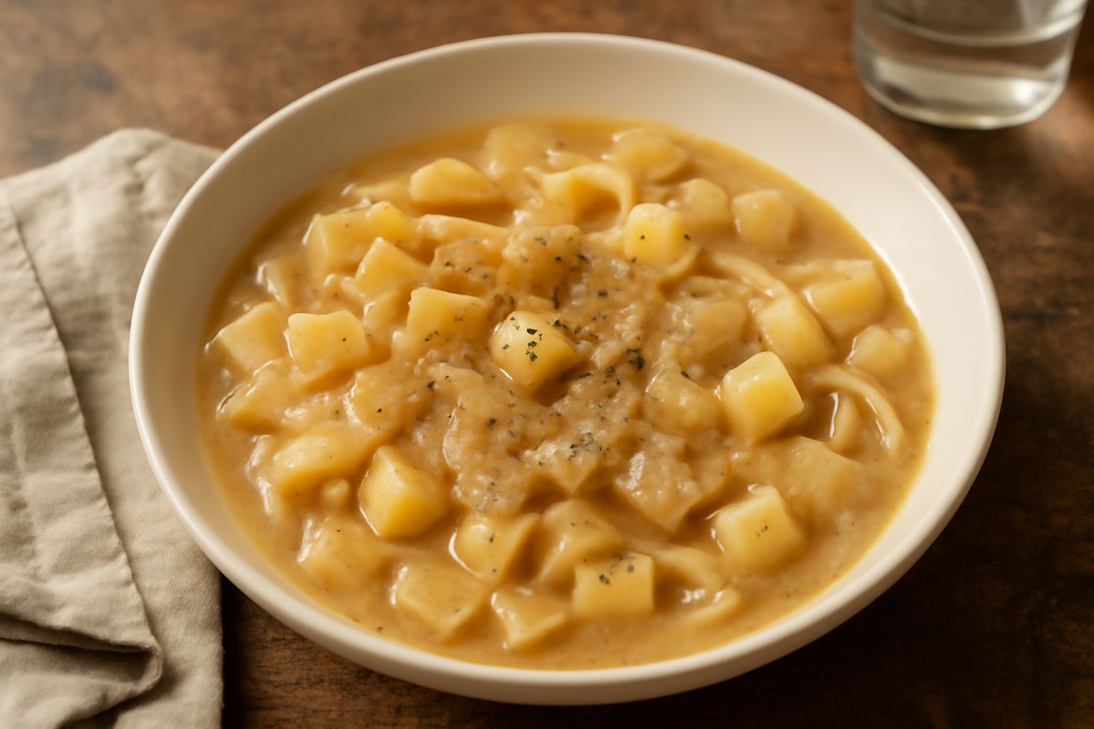 Pasta e patate con le cotiche