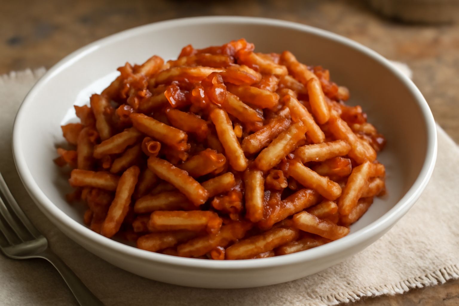 Pasta e patate fritta